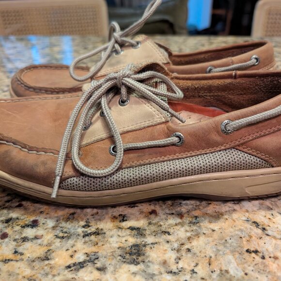 Sperry Boat Shoe Men's 10.5 M Billfish 3-Eye Light Tan Leather 0799023 - Picture 3 of 8